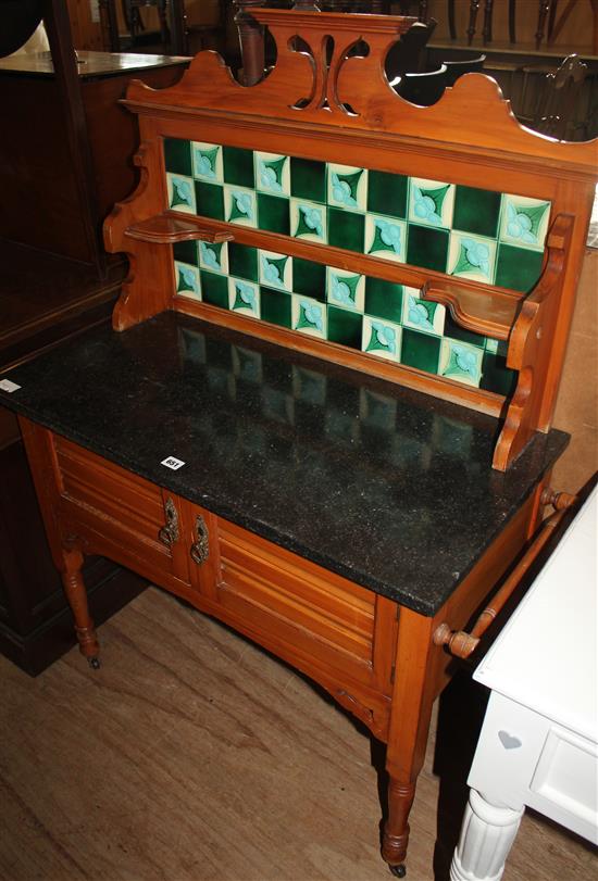 Marble top wash stand